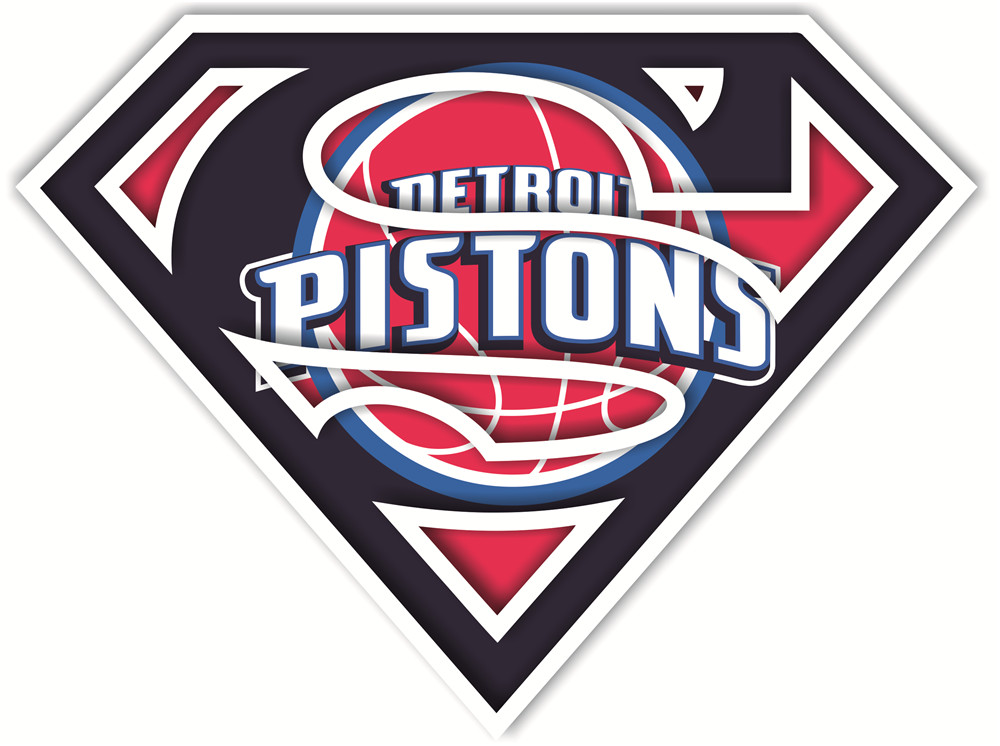 Detroit Pistons superman fabric transfer